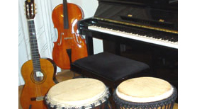 Musikterapiklinikken - billede af instrumenter